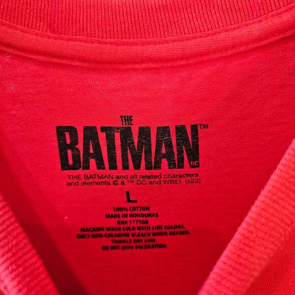 Batman Graphic Red Short Sleeve Shirt Size Large - Picture 3 of 6